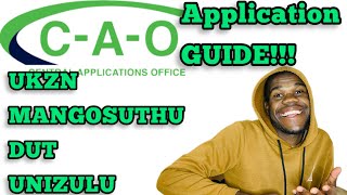 HOW TO APPLY AT UKZN DUT MANGOSUTHU UNIZULU FOR 2025 ADMISSIONS  CAO [upl. by Davy575]