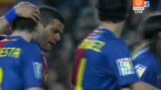 Barcelona Recreativo Huelva Highlights 2  0 11 04 2009 [upl. by Serles]