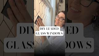 🪟DIY LEADED GLASS WINDOW 🪟victorianhouse easydiy oldhouse windowfilms [upl. by Eimmat]