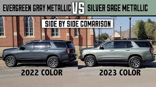 Evergreen Gray Metallic Compared to Silver Sage Metallic Tahoe [upl. by Kattie]