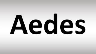 How to Pronounce Aedes [upl. by Ansel987]