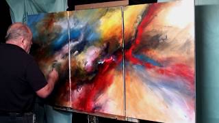 Painting Force of Nature Modern Abstract contemporary art Mix Lang How to DEMO [upl. by Brittney]