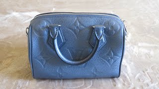 Louis Vuitton Speedy 20 Metallic Blue  Reveal  Speedy 20 Collection [upl. by Zuliram]