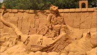 Portugal  Pêra  esculturas de areia  sand sculptures  Sandskulpturen  沙雕 [upl. by Andi504]