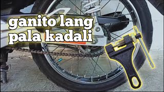 PAANO GAMITIN ANG CHAIN CUTTER  PAANO MAGPUTOL NG KADENA SA MOTOR  SUZUKI SMASH [upl. by Haeckel]