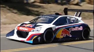 Pikes Peak Hill Climb 2013  Sébastien Loeb  Peugeot 208 T16 OnboardHelicopterSpectators Views [upl. by Yelha]