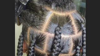 short on very neat knotless braid tutorial 😲🔥🔥  no rubberband method [upl. by Hildegard]