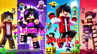 ALL Aphmau MINECRAFT CHALLENGE WITH AARON VS NOOB GIRL minecraft fypシ゚ aphmau [upl. by Anayra]