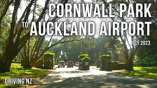 Driving New Zealand Cornwall Park to Auckland Airport  4K [upl. by Everest]