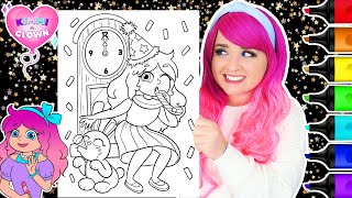 Coloring Kimmi The Clown Calendar Coloring Book NEW YEARS EVE Coloring Page  Ohuhu Art Markers [upl. by Aicercal]