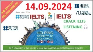 BRITISH COUNCIL IELTS LISTENING PRACTICE TEST 2024  14092024 [upl. by Tamiko]