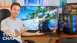 Switching to a 48inch 4K OLED TV as a Monitor  The Tech Chap [upl. by Ardnuahsal]