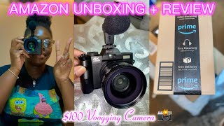 CHEAP VLOGGING CAMERA REVIEW UNDER 100 MONITECH 4K DIGITAL CAMERA UNBOXING [upl. by Milburt]