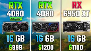 RTX 4080 SUPER vs RTX 4080 vs RX 6950 XT  Test in 7 Games [upl. by Ardyaf]