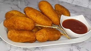 HOW TO MAKE CORNDOG [upl. by Erialcyram]