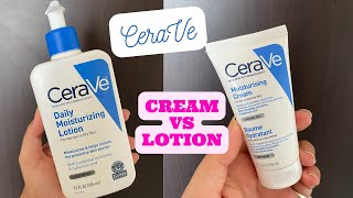 Cerave Moisturizing Cream vs Moisturizing Lotion Review and Indian Dupes [upl. by Tolmann]