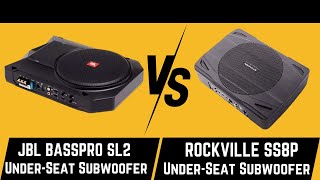 JBL Basspro SL2 vs Rockville SS8P  Which is Best Under Seat Subwoofer [upl. by Auhsohey]