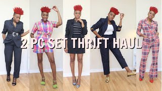 Thrifting Trends  2 Piece Set Haul Try On  Rush Our Fashion [upl. by Bent42]