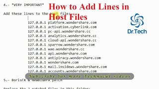 How to Edit Host file in A Minute  Add Lines In Host File  Dr Tech [upl. by Arica743]