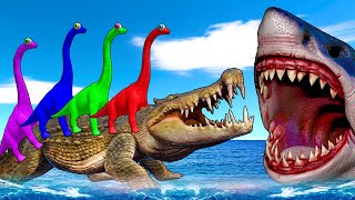 Velociraptors Tyrannosaurus REX Mosasaurus DINOSAURS FIGHTING EVOLUTION OF Team Godzilla vs Kong [upl. by Derfniw]