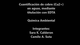 Determinación de Cobre Cu2 en agua método volumetrico [upl. by Mw]