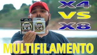 Teste de Arremesso Linha Multifilamento X4 VS X8 Confira [upl. by Mame870]