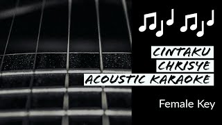 Cintaku  Chrisye  Acoustic Karaoke Female Key [upl. by Phene]