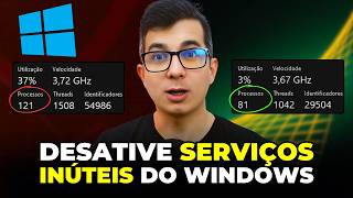 Desative esses SERVIÇOS INÚTEIS e Libere CPU e RAM no Windows 1011 PC Mais Rápido Passo a Passo [upl. by Grantley]