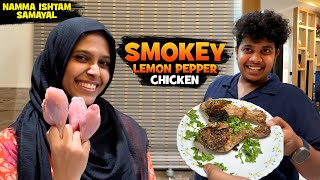 Lemon Pepper Chicken by Wife  Sunday Samayal  Irfans view [upl. by Gney]