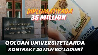 quotDIPLOMATIYAquotDA KONTRAKT 35 MILLION BOLDI BOSHQA OTMDA HAM 20 MILLION BOLADIMI [upl. by Soutor]