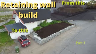 Tearing down and building a new retaining wall Part 1 [upl. by Amalie]