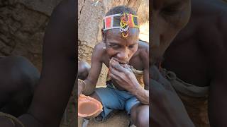 Lunchtime 🍽️😋 Hadza people are care and lovely 😍 See How they share everything hadzabetribe [upl. by Lombard402]