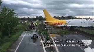 Orio al Serio cargo Dhl finisce sulla tangenziale [upl. by Gottwald]