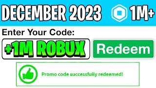 2023 ROBLOX PROMO CODE GIVES YOU FREE ROBUX Roblox December 2023 [upl. by Enahpets]