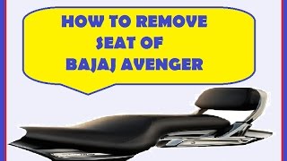 BAJAJ AVENGER HOW TO REMOVE THE SEAT OR BACKREST OF BAJAJ AVENGER 220 [upl. by Blainey930]