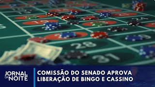 CCJ do Senado aprova projeto que libera bingos cassinos e até jogo do bicho  Jornal da Noite [upl. by Zanahs]