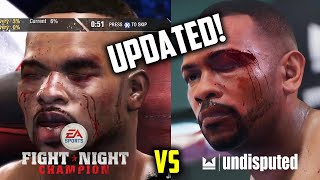 Comparing The Updated Undisputed Visual Damage Vs Fight Night Champion [upl. by Oidgime]