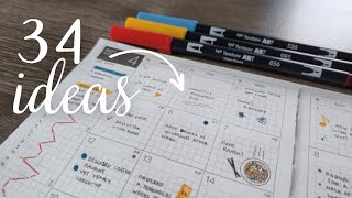 34 Ways to Use the Monthly Pages of Your Planner  bonus sidebar ideas [upl. by Tammara]