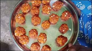 Ganesh puja special Bundi laddu  laddu resipe cooking recipes [upl. by Aisatsanna]