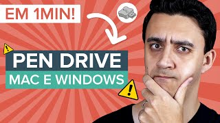 Como Formatar PEN DRIVE Para MAC e WINDOWS [upl. by Znarf806]