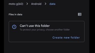 Cant use folder error  android 111213 unable to access data folder [upl. by Nahk433]