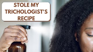 NATURAL HAIR GROWTH SPRAY TRICHOLOGISTS RECIPE [upl. by Hobbie]