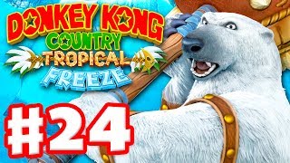 Donkey Kong Country Tropical Freeze  Gameplay Walkthrough Part 24  World 5 Boss Fight 100 [upl. by Harlow]