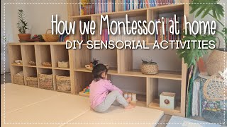 Montessori SENSORIAL ACTIVITY for 2 year olds DIY  How we Montessori at home [upl. by Anaibib]