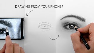 DRAWING FROM YOUR PHONE EYE SKETCH [upl. by Godwin]