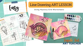 Super Easy Line Drawing Art Lesson  High School Art Lesson [upl. by Weig]