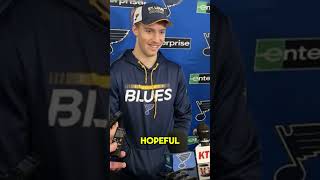 Dylan Holloway Returned to St Louis Blues Practice Today After He Was Stretchered Off the Ice [upl. by Arahsit503]