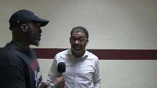 Coach Batchelor after UMES defeats GW 6259 during UMESs Homecoming HBCU hawkpride [upl. by Philippa570]