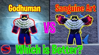 Godhuman VS Sanguine Art  Which is Better Blox Fruits [upl. by Standford]