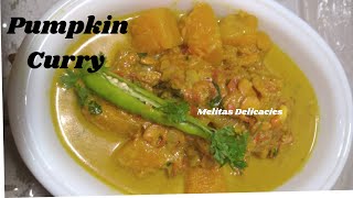 Goan Caldine RecipeGoan Style Pumpkin CuryPumpkin and prawns Recipepumkinrecipemelitasdelicacies [upl. by Stillas536]